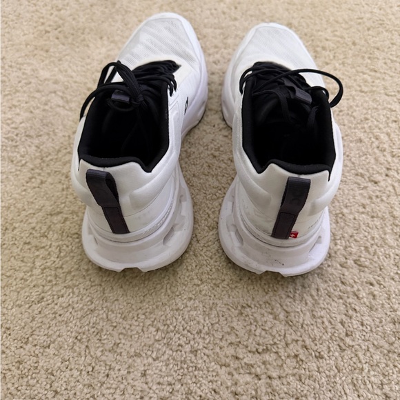 On Running Women's White and Black Sneakers - Picture 2 of 5